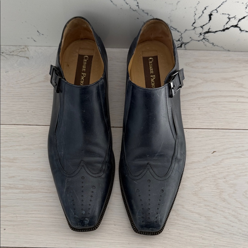 Cesare Paciotti Men's Dark Navy Leather Shoes